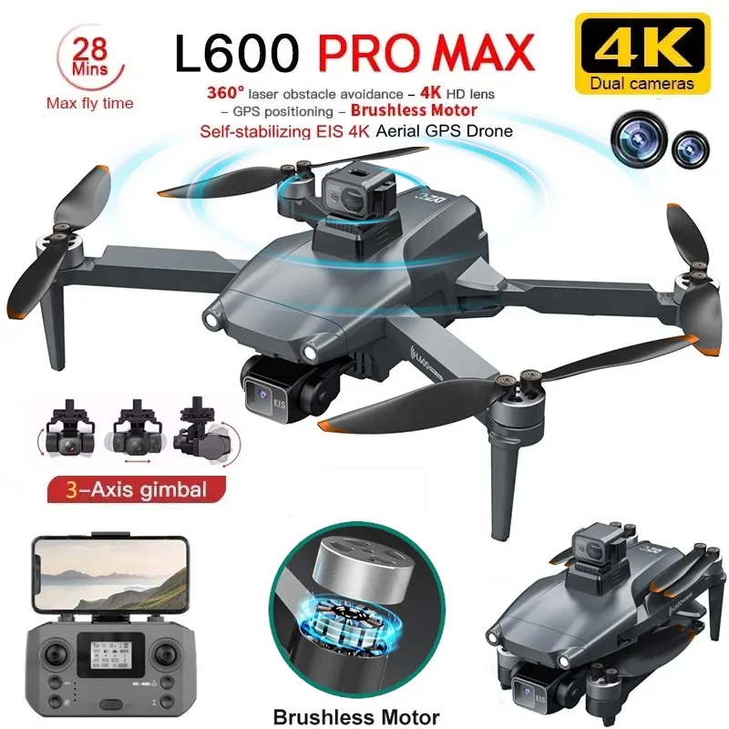 Drone Camera Wide Angle - L600 PRO MAX GPS Drone Professional
