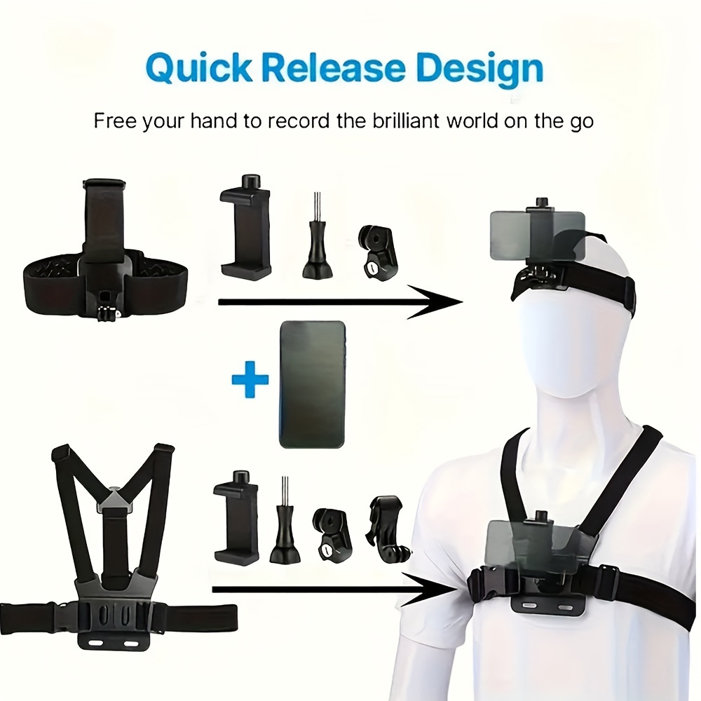 Mobile Phone Head Chest Strap  - Drone Camera Action ulasan dan harga