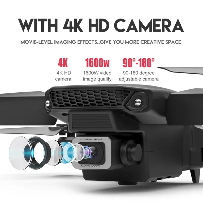 E88 ProIntelligent Folding Dro - Drone Camera Wide Angle ulasan dan harga